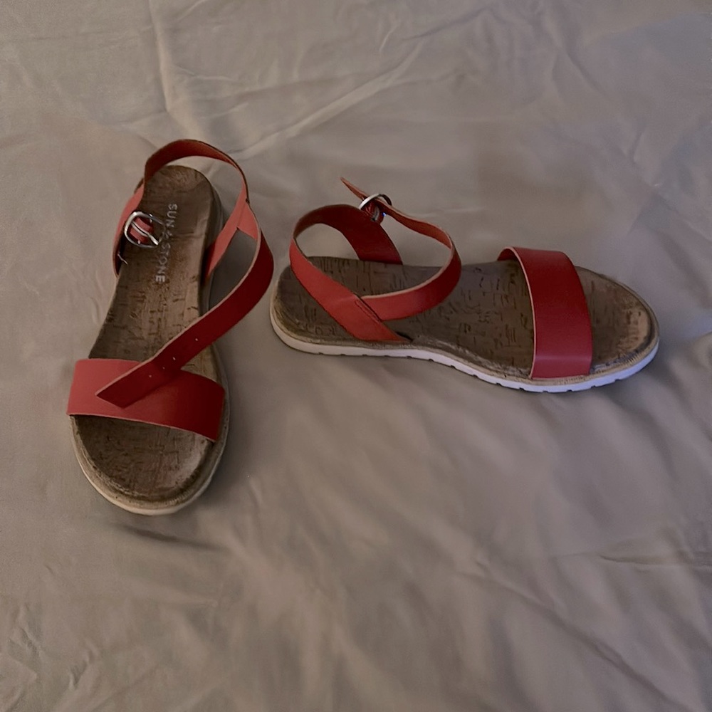 Orange strap sandals